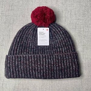 Lululemon Textured Fleece Lined Knit Beanie Winter Hat Nwt